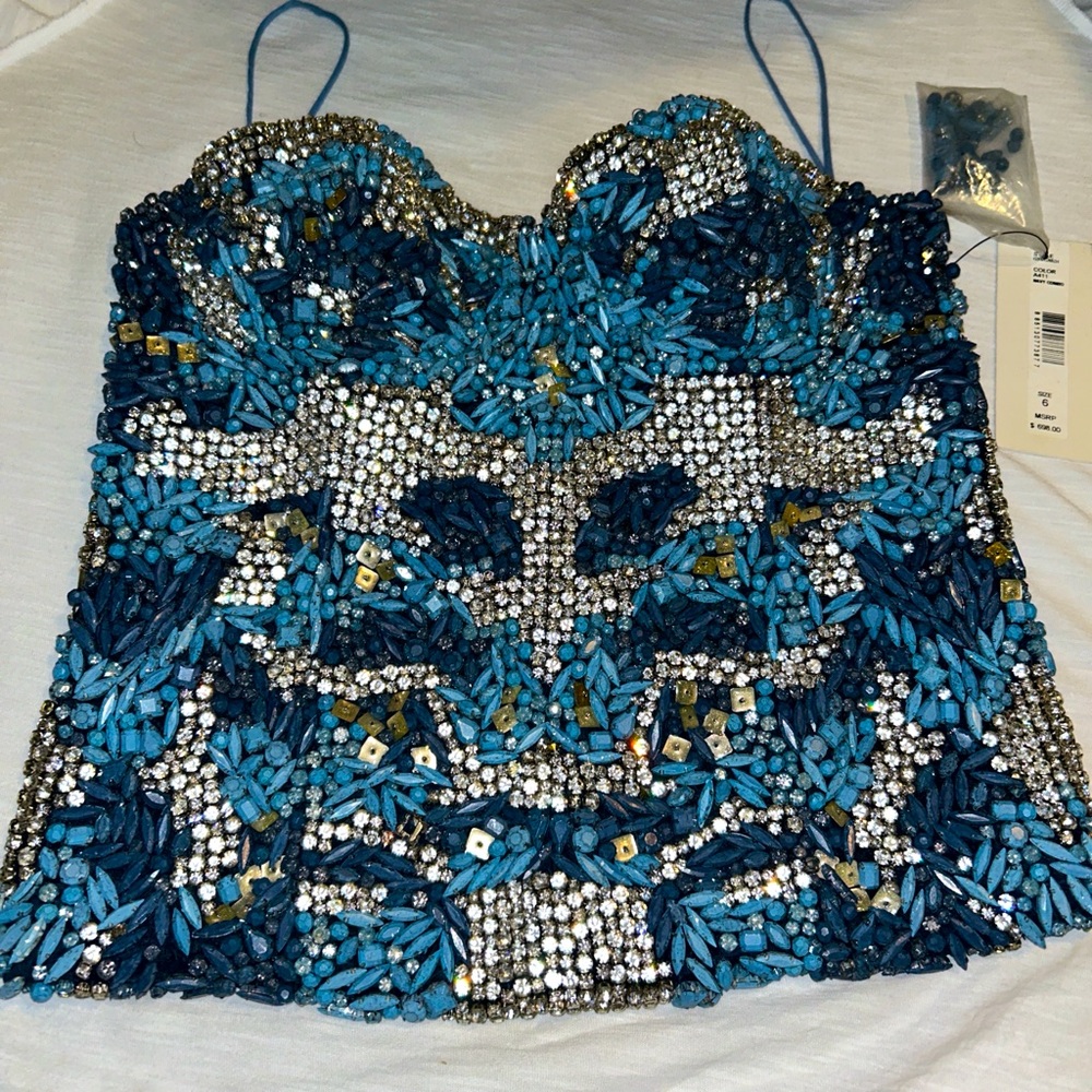 Alice + Olivia Bejeweled Corset